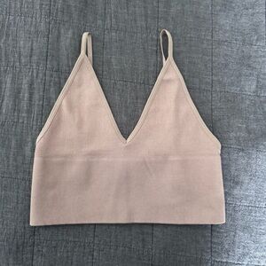 By Together Taupe Ribbed Bra Tank